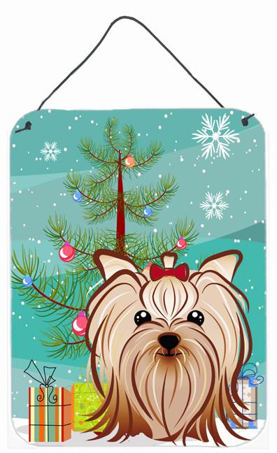 Christmas Tree and Yorkie Yorkshire Terrier Wall or Door Hanging Prints BB1576DS1216 by Caroline's Treasures