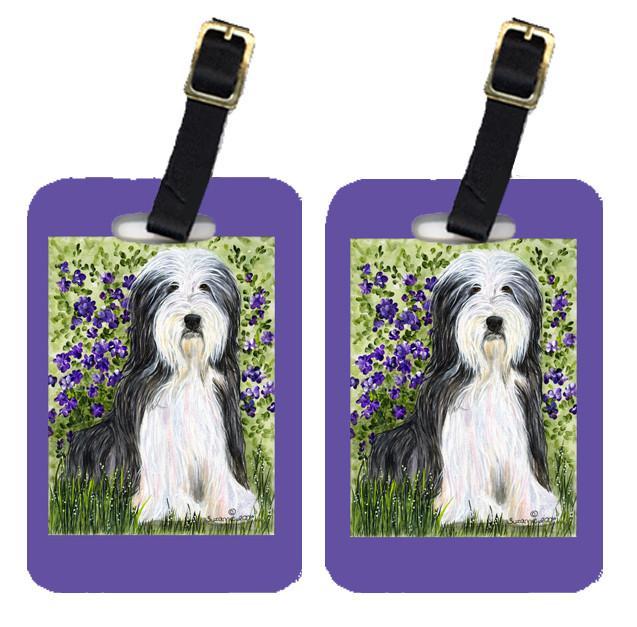 Pair of 2 Bearded Collie Luggage Tags by Caroline's Treasures