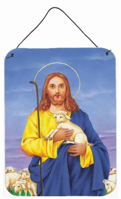 Jesus The Good Shepherd holding a lamb Wall or Door Hanging Prints AAH8215DS1216 by Caroline&#39;s Treasures