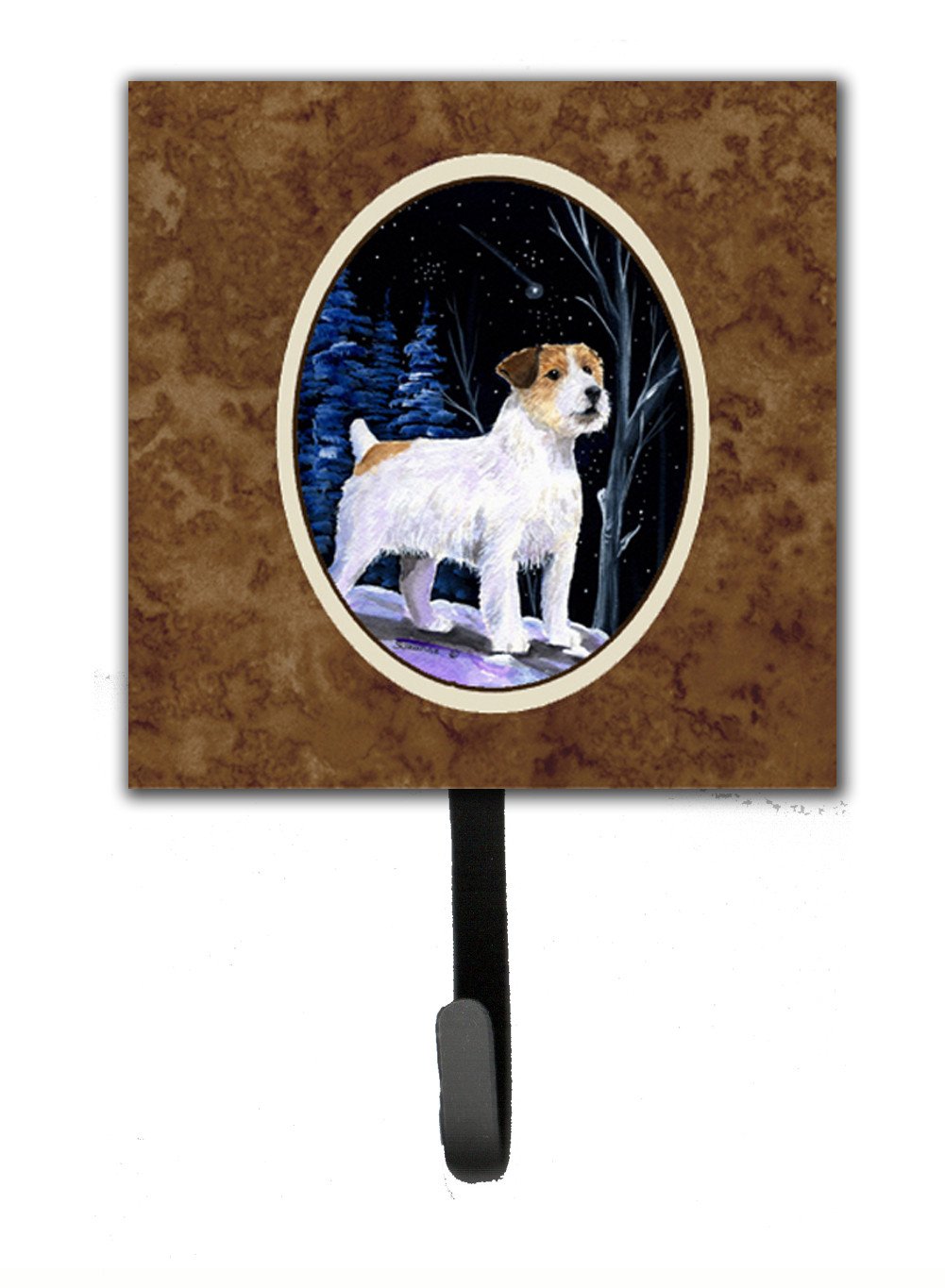 Starry Night Jack Russell Terrier Leash Holder or Key Hook by Caroline's Treasures