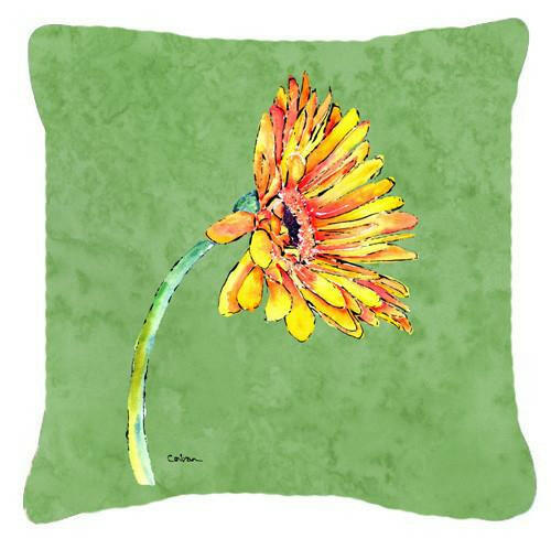 Gerber Daisy Orange   Canvas Fabric Decorative Pillow - the-store.com