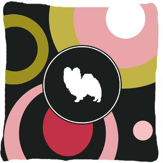 Papillon Decorative   Canvas Fabric Pillow by Caroline&#39;s Treasures