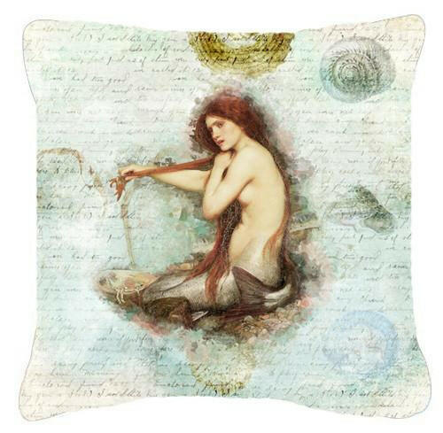Mermaids and Mermen    Canvas Fabric Decorative Pillow by Caroline&#39;s Treasures