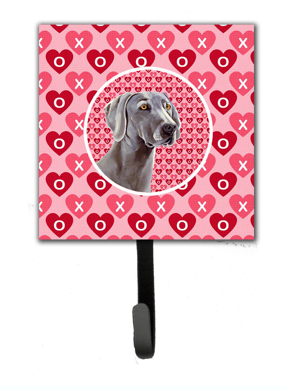 Caroline's Treasures Weimaraner Valentine's Love and Hearts Leash or Key Holder