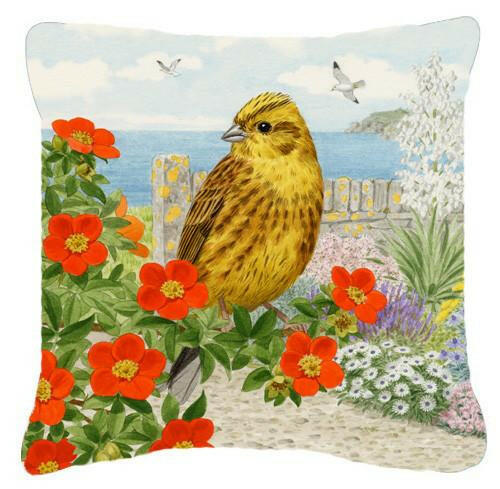 Caroline's Treasures Yellowhammer by Sarah Adams Canvas Decorative Pillow ASAD0695PW1414