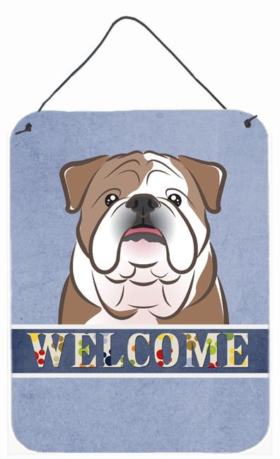 English Bulldog  Welcome Wall or Door Hanging Prints BB1405DS1216 by Caroline&#39;s Treasures