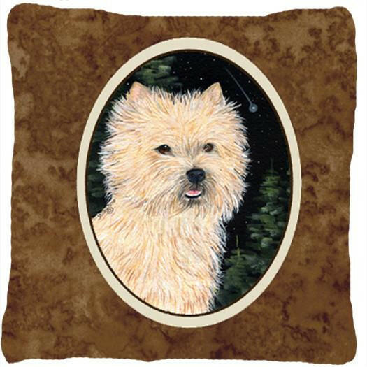 Starry Night Cairn Terrier Decorative   Canvas Fabric Pillow by Caroline&#39;s Treasures