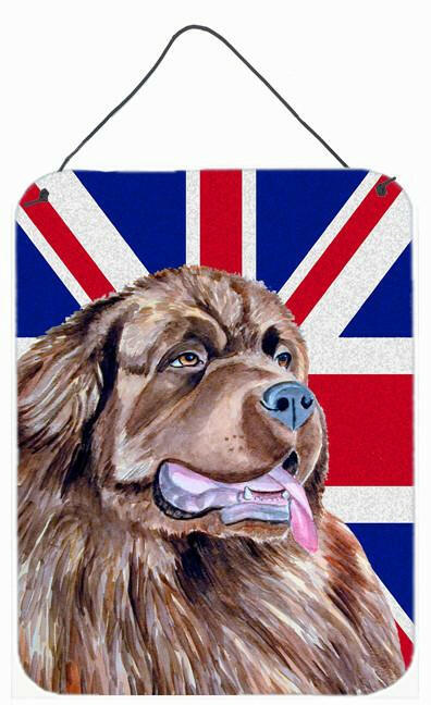 Newfoundland with English Union Jack British Flag Wall or Door Hanging Prints LH9463DS1216 by Caroline&#39;s Treasures