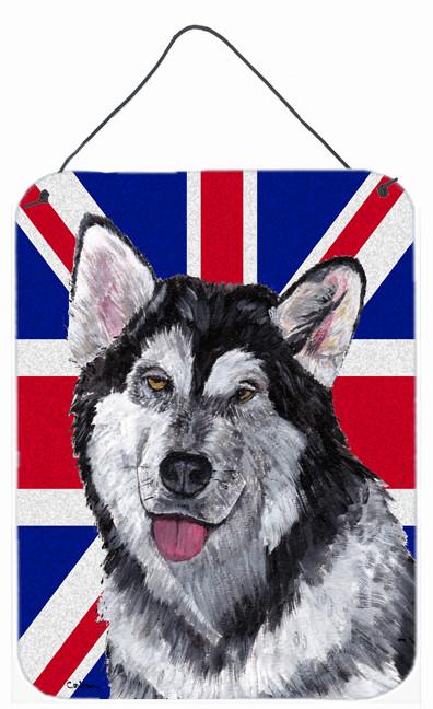 Alaskan Malamute with English Union Jack British Flag Wall or Door Hanging Prints SC9815DS1216 by Caroline's Treasures