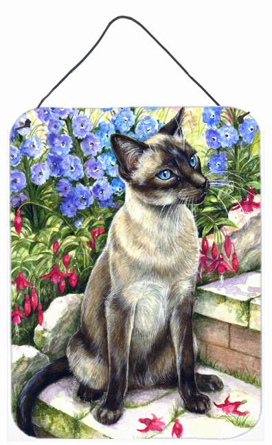 Siamese cat in the Garden Wall or Door Hanging Prints CDCO0026DS1216 by Caroline&#39;s Treasures