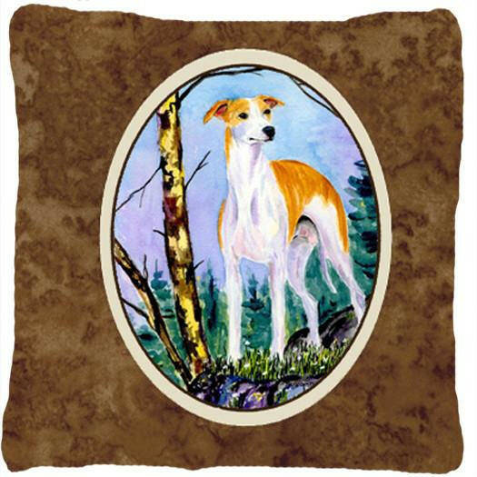 Whippet Decorative   Canvas Fabric Pillow by Caroline's Treasures