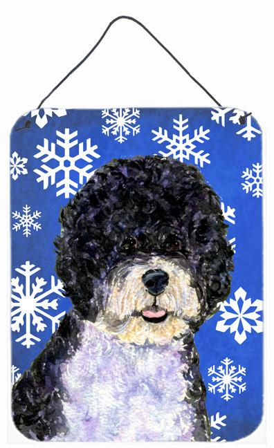 Portuguese Water Dog Winter Snowflakes Holiday Wall or Door Hanging Prints by Caroline&#39;s Treasures