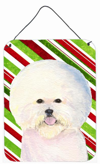 Bichon Frise Candy Cane Holiday Christmas Wall or Door Hanging Prints by Caroline&#39;s Treasures