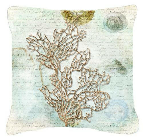 Coral    Canvas Fabric Decorative Pillow by Caroline's Treasures