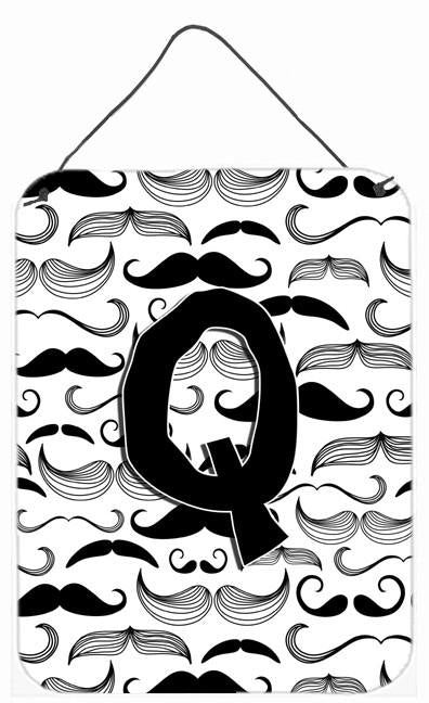 Letter Q Moustache Initial Wall or Door Hanging Prints CJ2009-QDS1216 by Caroline&#39;s Treasures