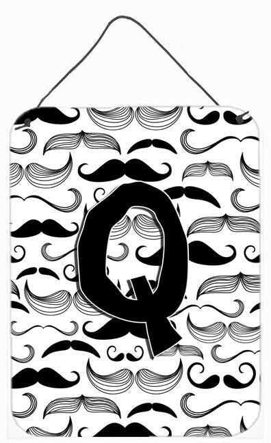 Caroline's Treasures Letter Q Moustache Initial Wall or Door Hanging Prints CJ2009-QDS1216