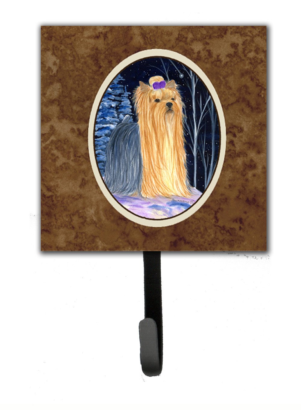 Starry Night Yorkie Leash Holder or Key Hook by Caroline&#39;s Treasures