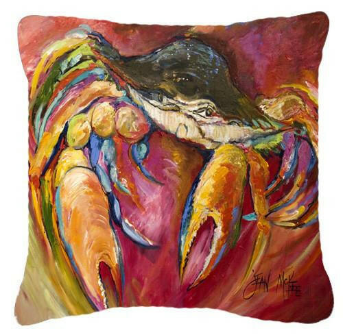 Crab Stars Canvas Fabric Decorative Pillow JMK1249PW1414 by Caroline&#39;s Treasures