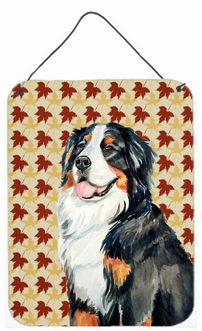 Bernese Mountain Dog Fall Leaves Portrait Wall or Door Hanging Prints by Caroline&#39;s Treasures