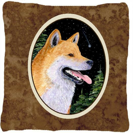 Shiba Inu Decorative   Canvas Fabric Pillow by Caroline&#39;s Treasures