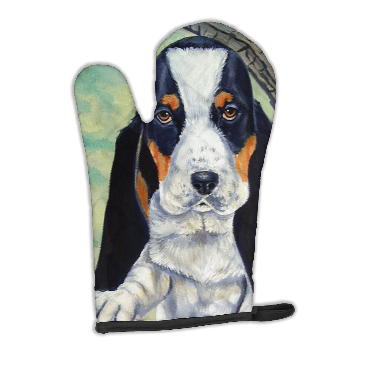 Basset Hound on the branch Oven Mitt 7002OVMT  the-store.com.