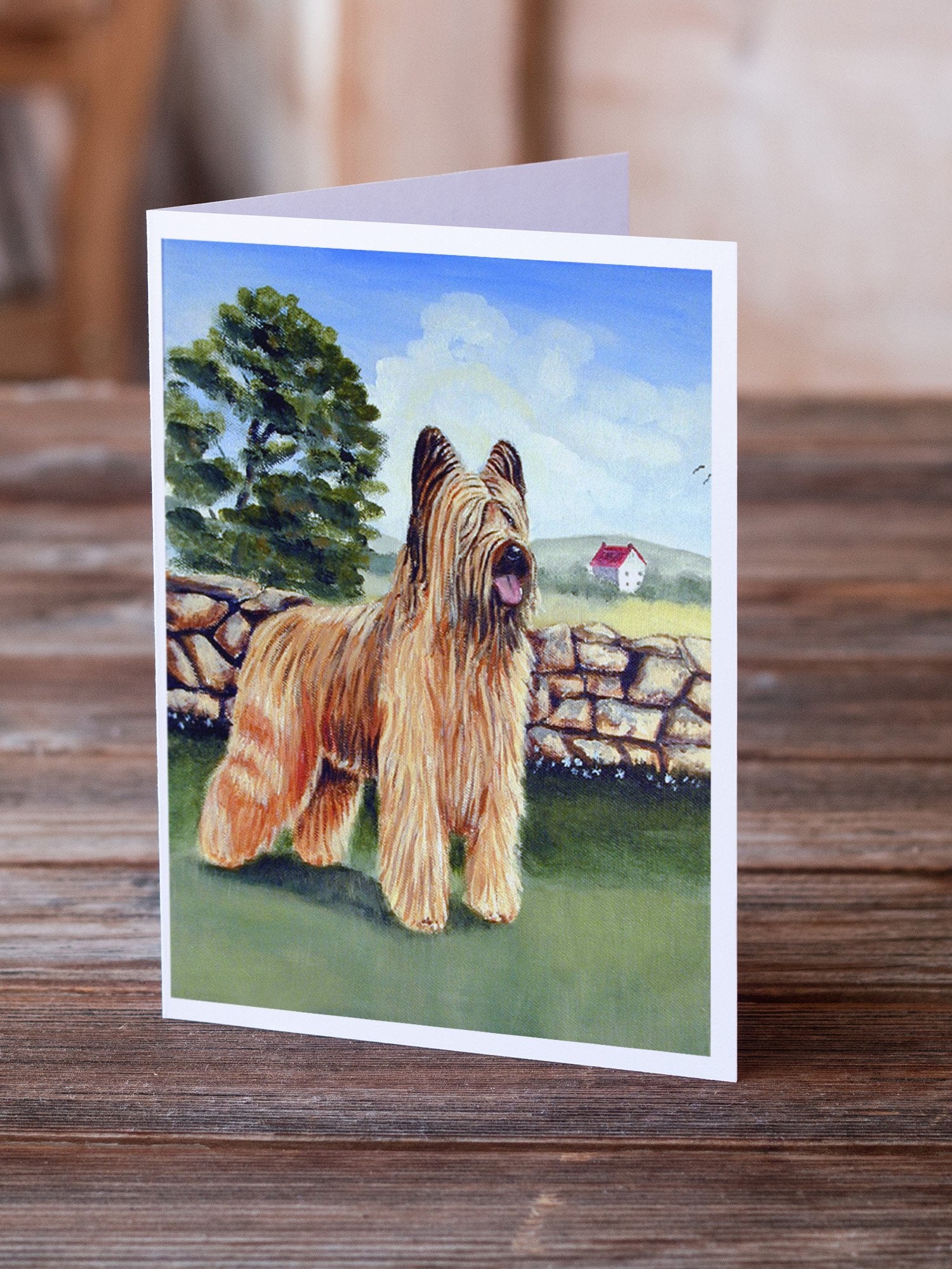 Briard Greeting Cards and Envelopes Pack of 8 - the-store.com
