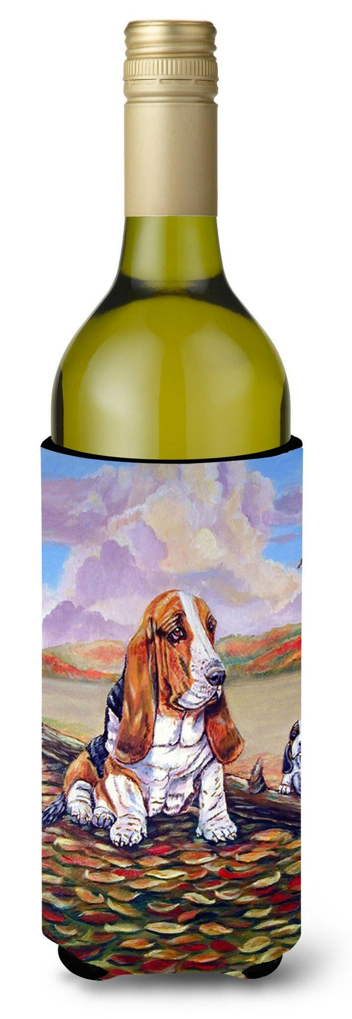 Basset Hound Wine Bottle Beverage Insulator Beverage Insulator Hugger by Caroline&#39;s Treasures
