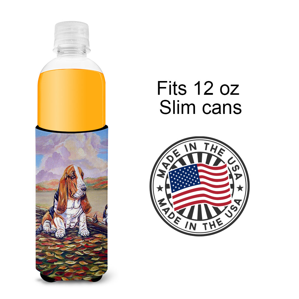 Basset Hound Ultra Beverage Insulators for slim cans 7004MUK