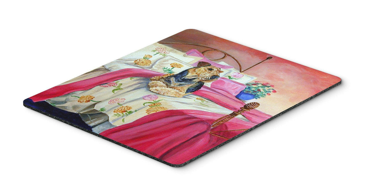 Airedale Terrier Waiting on Mom Mouse Pad, Hot Pad or Trivet by Caroline&#39;s Treasures