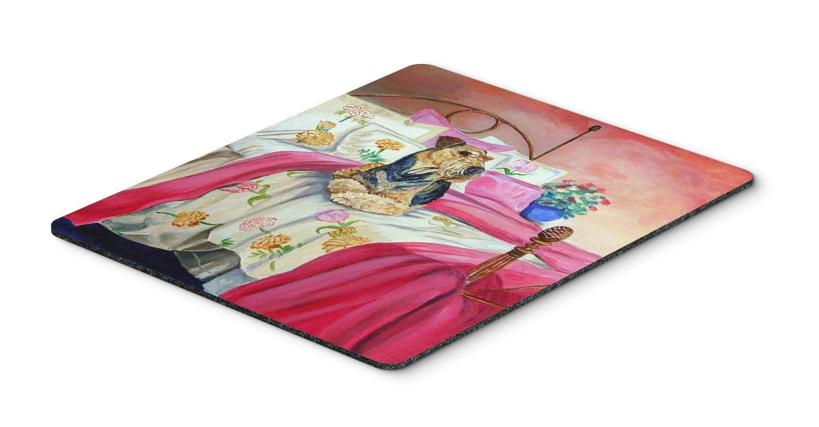 Airedale Terrier Waiting on Mom Mouse Pad, Hot Pad or Trivet by Caroline's Treasures
