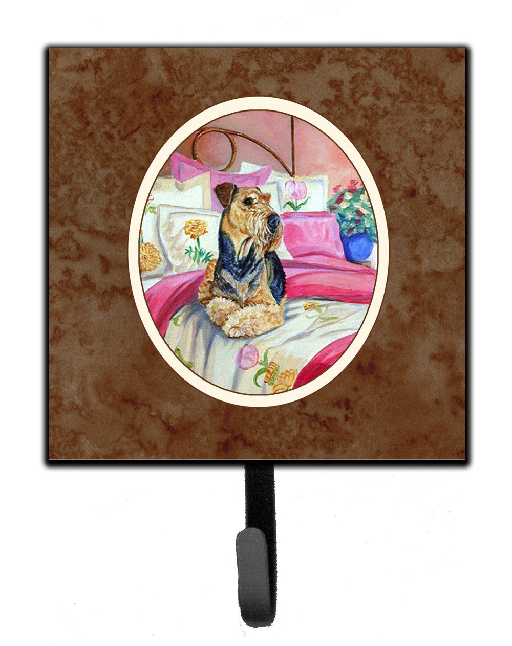 Airedale Waiting on Mom Leash or Key Holder 7006SH4 by Caroline&#39;s Treasures