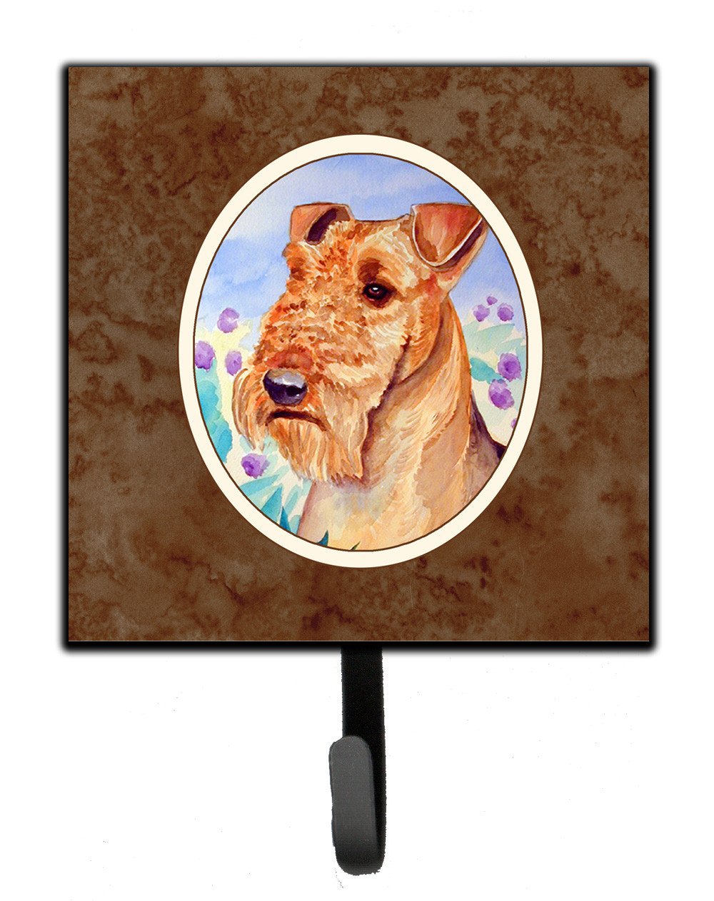 Airedale Terrier in Flowers Leash or Key Holder 7007SH4 by Caroline&#39;s Treasures