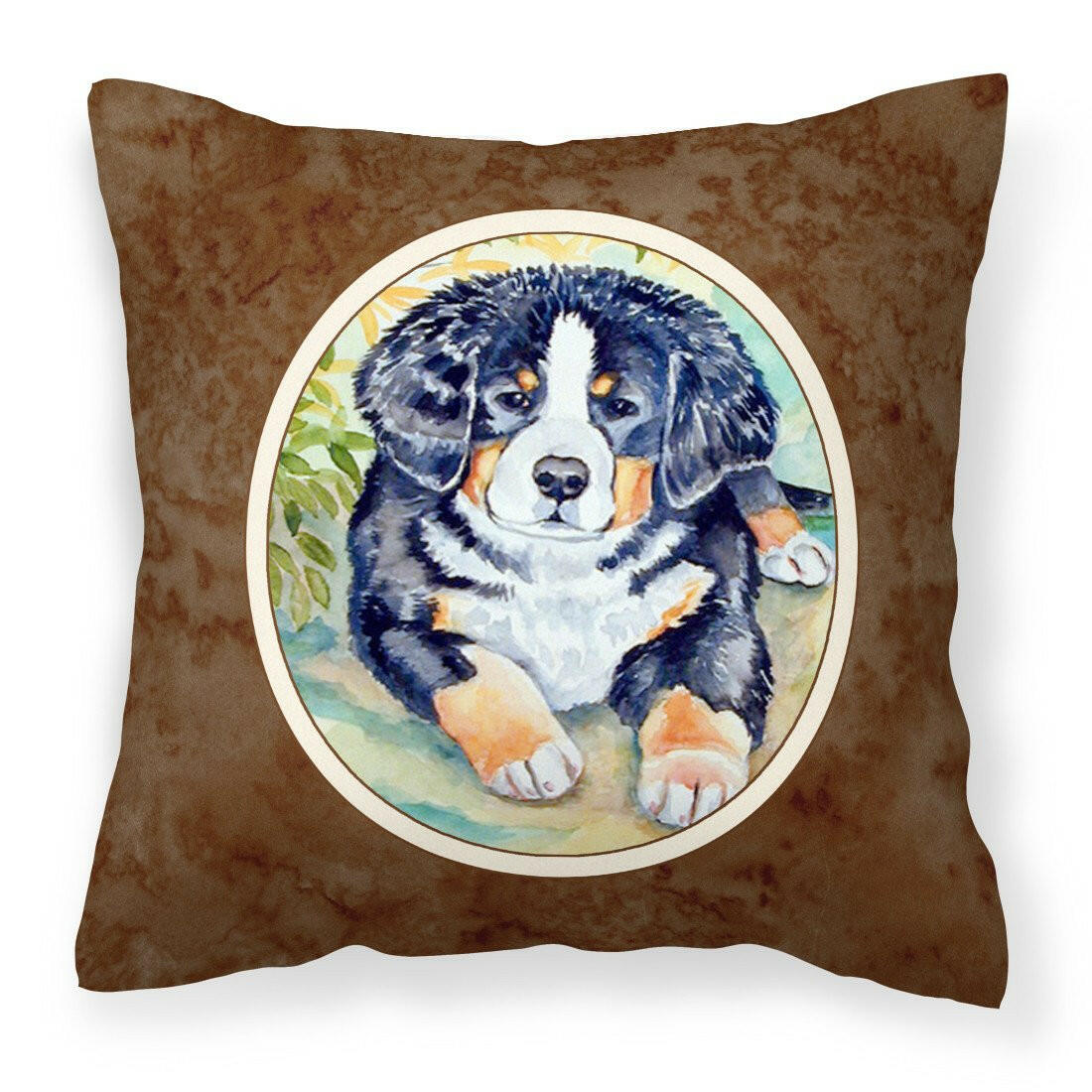 Bernese Mountain Dog Puppy Fabric Decorative Pillow 7010PW1414 - the-store.com