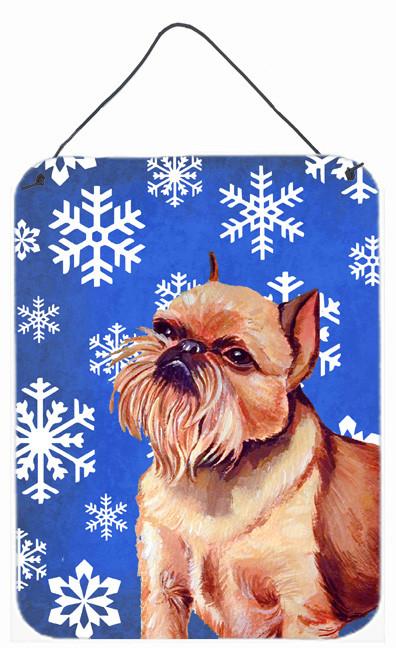 Brussels Griffon Winter Snowflakes Holiday Wall or Door Hanging Prints by Caroline's Treasures