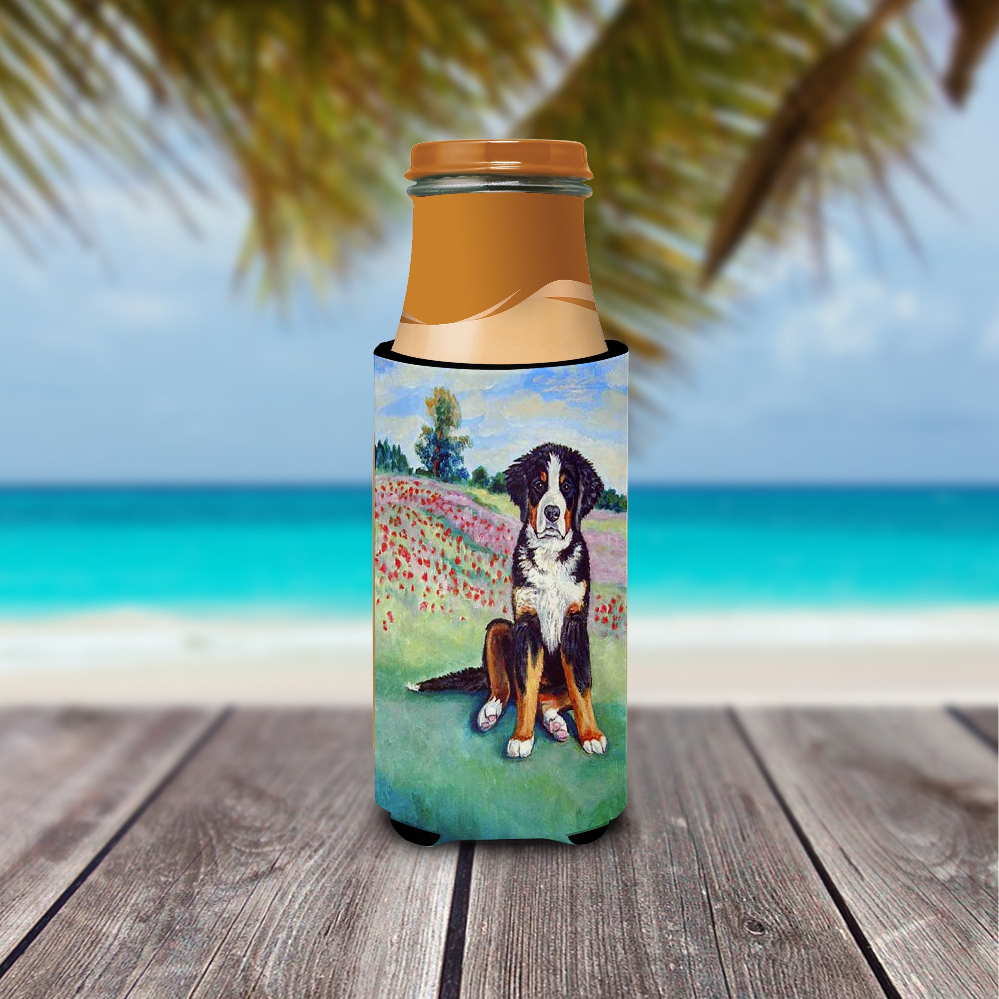 Bernese Mountain Dog Ultra Beverage Insulators for slim cans 7011MUK