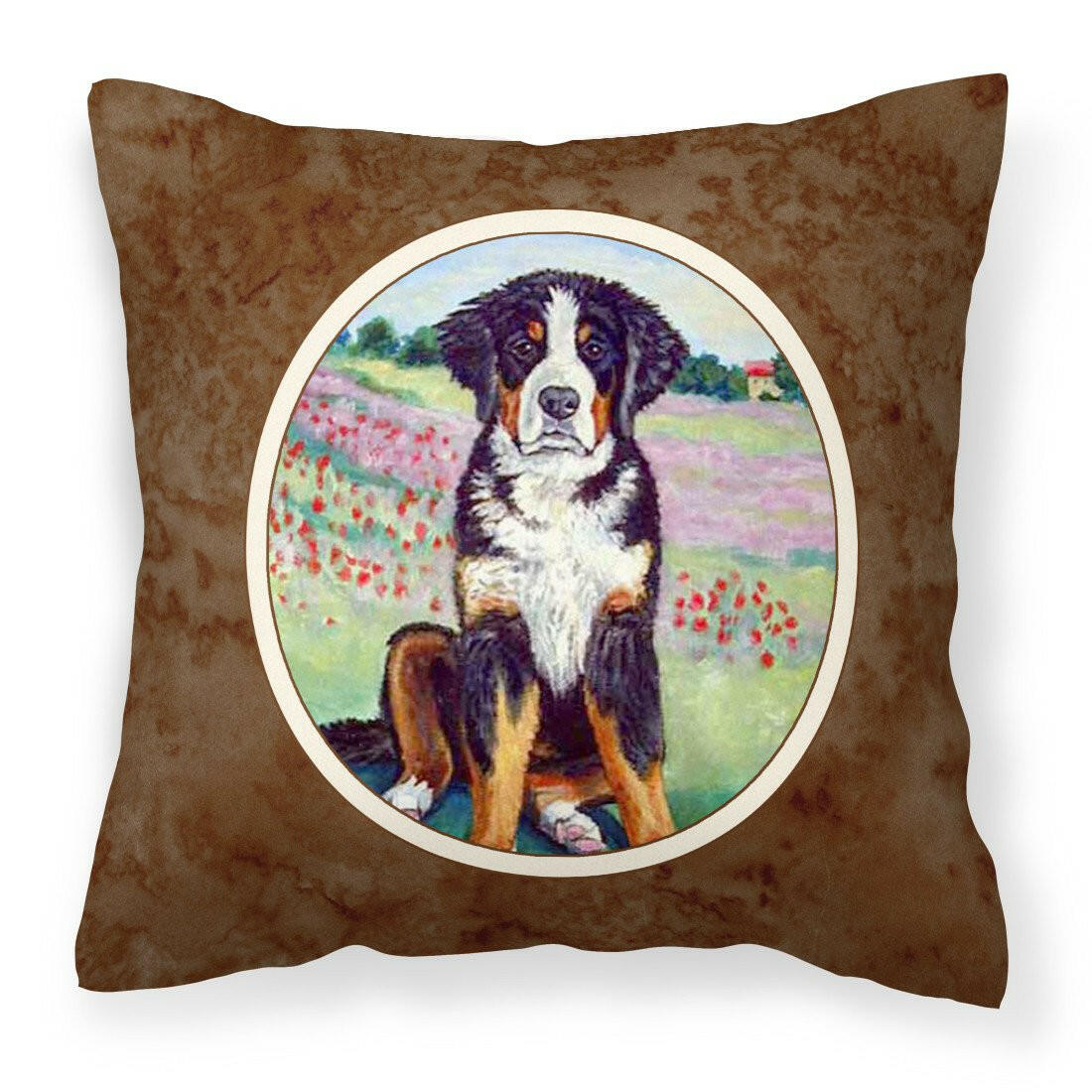 Bernese Mountain Dog Fabric Decorative Pillow 7011PW1414 - the-store.com