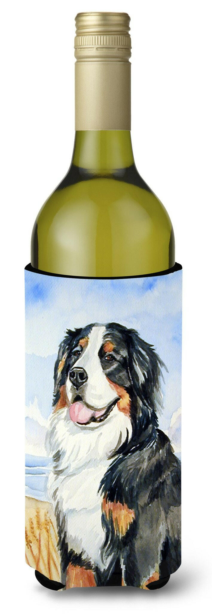 Momma's Love Bernese Mountain Dog Wine Bottle Beverage Insulator Beverage Insulator Hugger by Caroline's Treasures