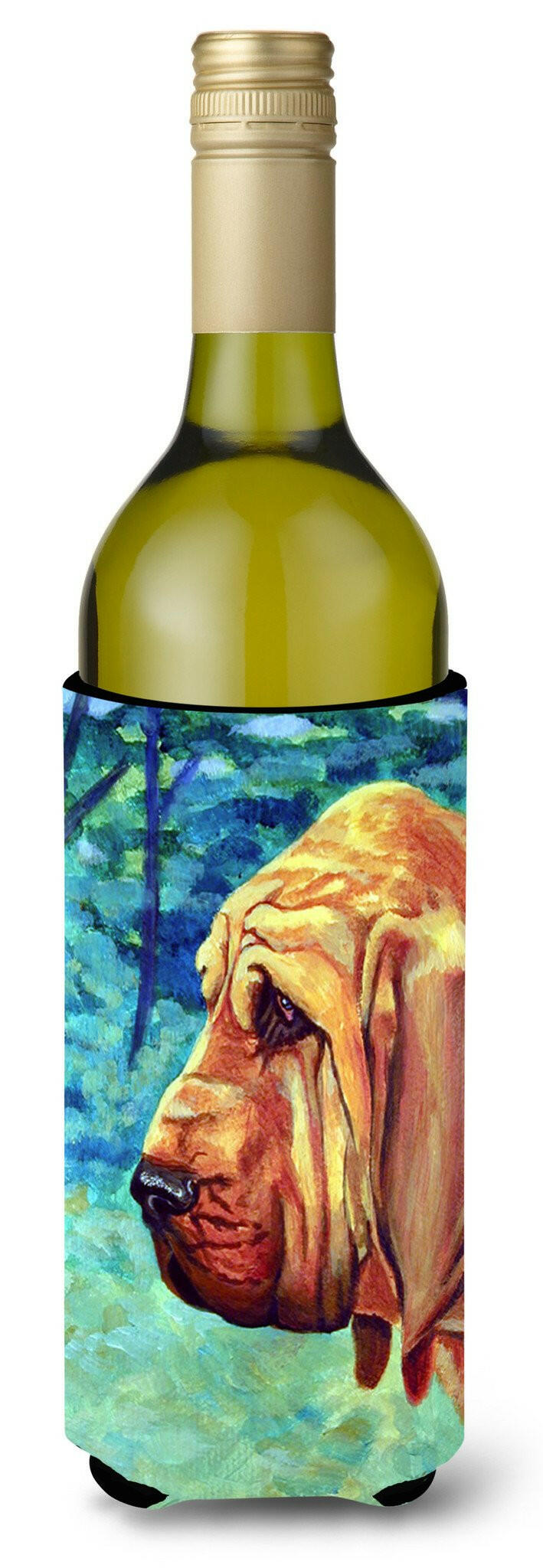 Bloodhound Wine Bottle Beverage Insulator Beverage Insulator Hugger by Caroline's Treasures