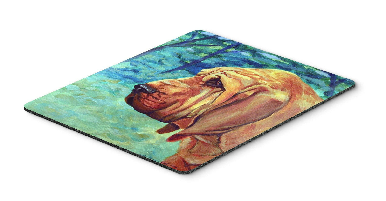 Bloodhound Thoughtful Mouse Pad, Hot Pad or Trivet by Caroline's Treasures