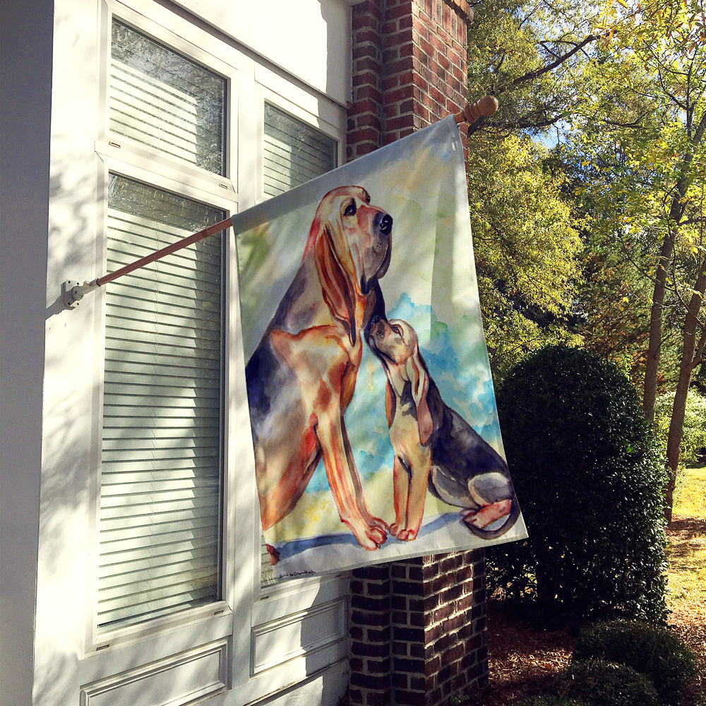 Bloodhound Momma's Love Flag Canvas House Size