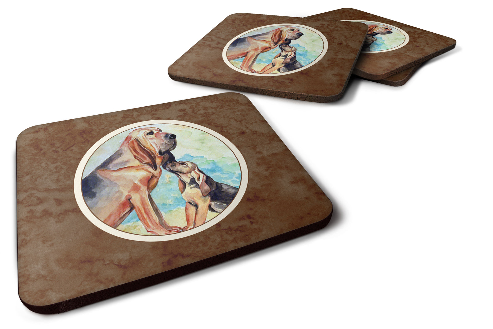 Bloodhound Momma's Love Foam Coaster Set of 4 7014FC - the-store.com