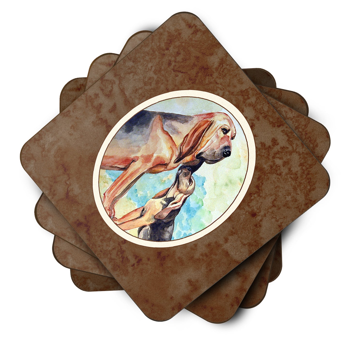 Bloodhound Momma's Love Foam Coaster Set of 4 7014FC - the-store.com