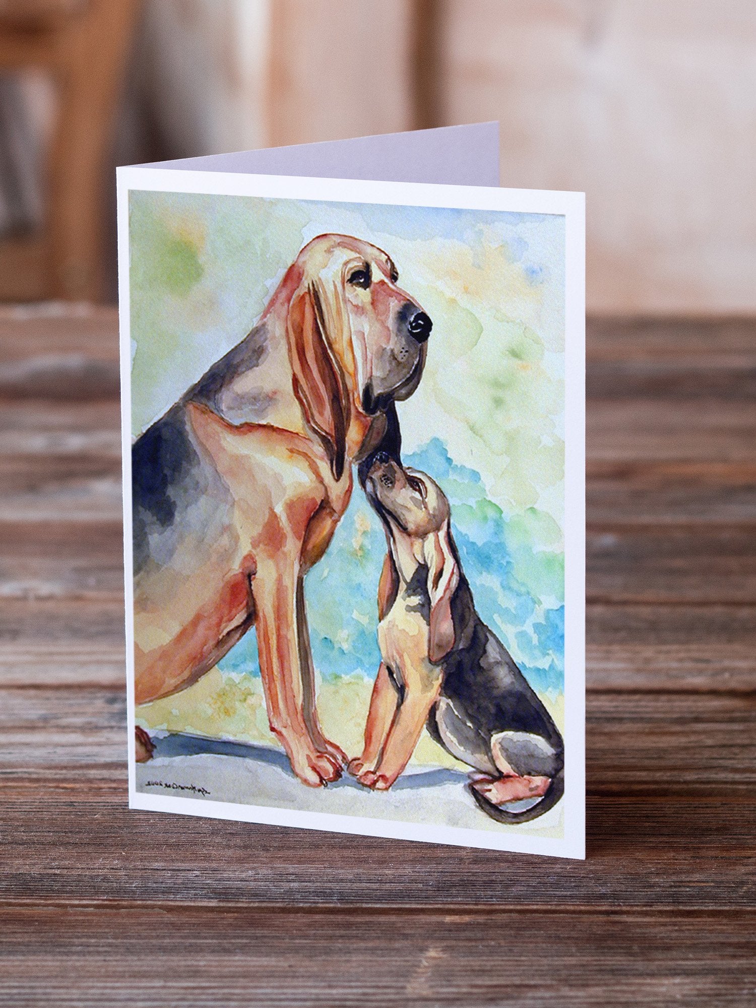 Buy this Bloodhound Momma's Love Greeting Cards and Envelopes Pack of 8