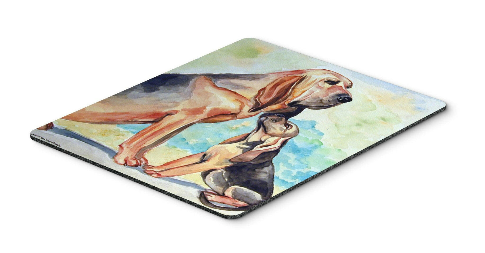 Bloodhound Momma's Love Mouse Pad, Hot Pad or Trivet by Caroline's Treasures