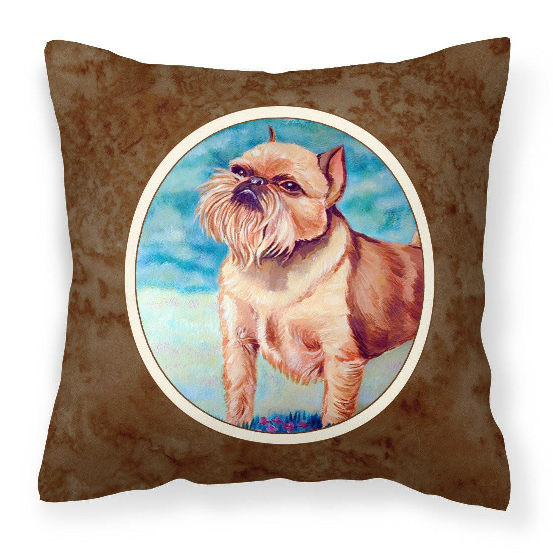 Brussels Griffon Fabric Decorative Pillow 7016PW1414 - the-store.com