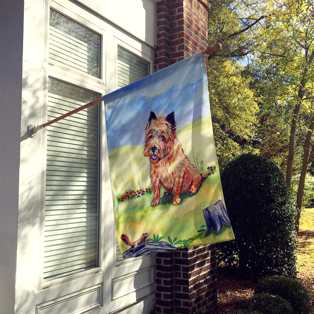 Cairn Terrier and the chipmunk Flag Canvas House Size  the-store.com.