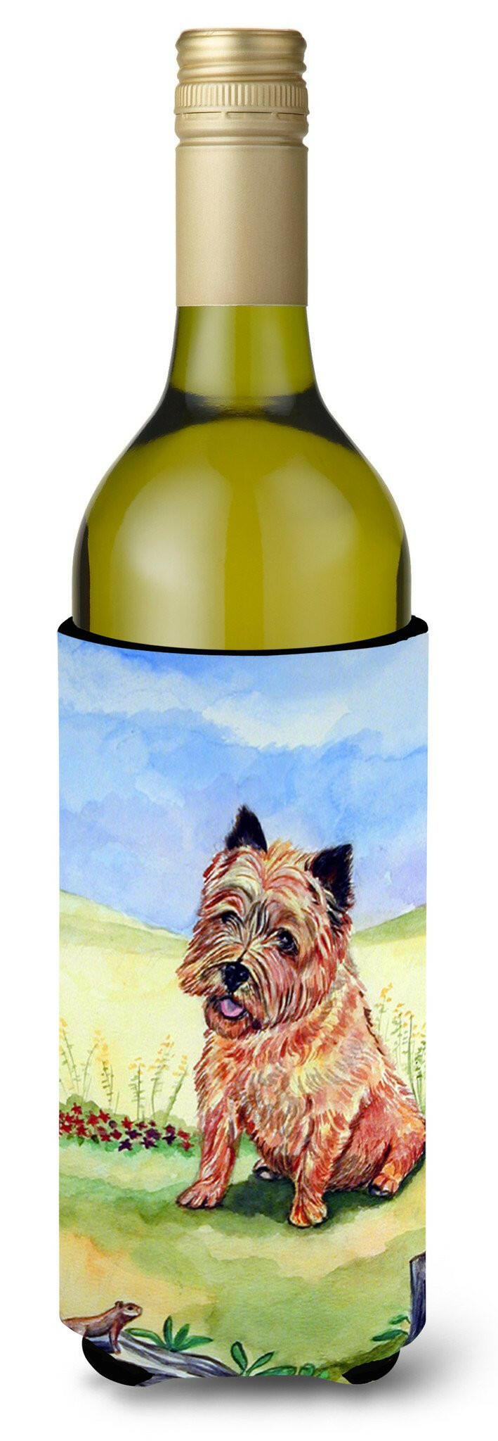 Cairn Terrier and the Chipmunk Wine Bottle Beverage Insulator Beverage Insulator Hugger by Caroline&#39;s Treasures