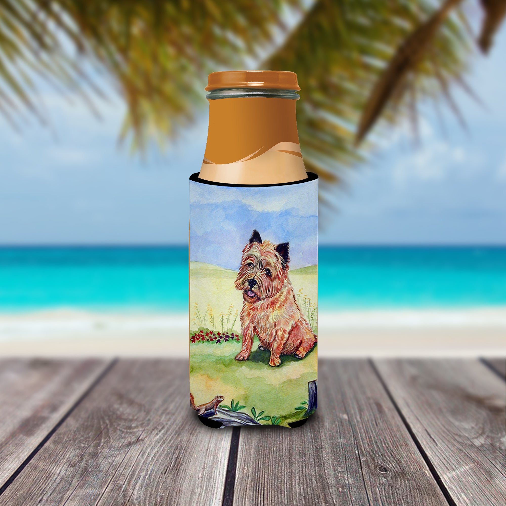 Cairn Terrier and the Chipmunk Ultra Beverage Insulators for slim cans 7017MUK.