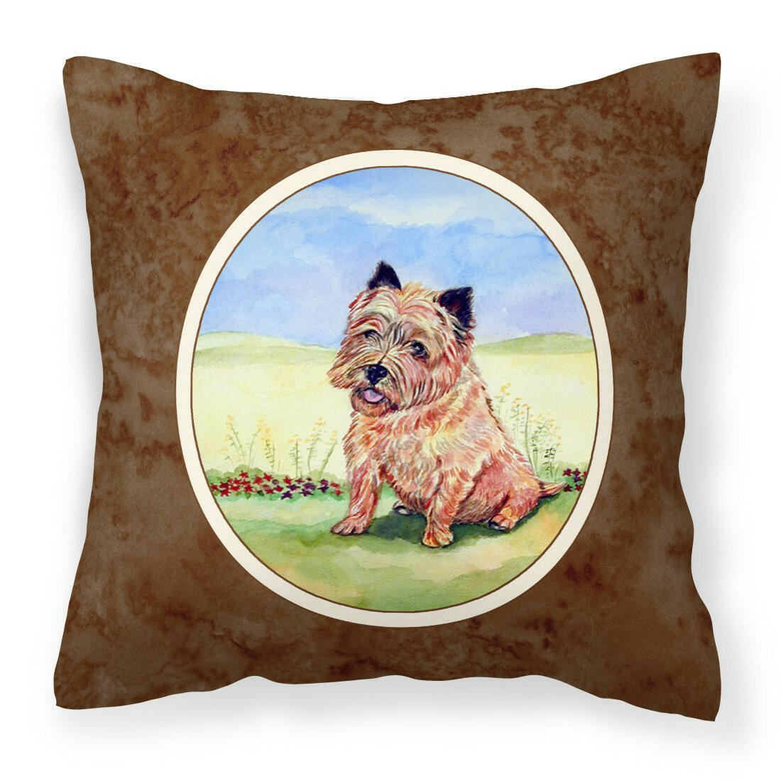 Cairn Terrier and the Chipmunk Fabric Decorative Pillow 7017PW1414 - the-store.com