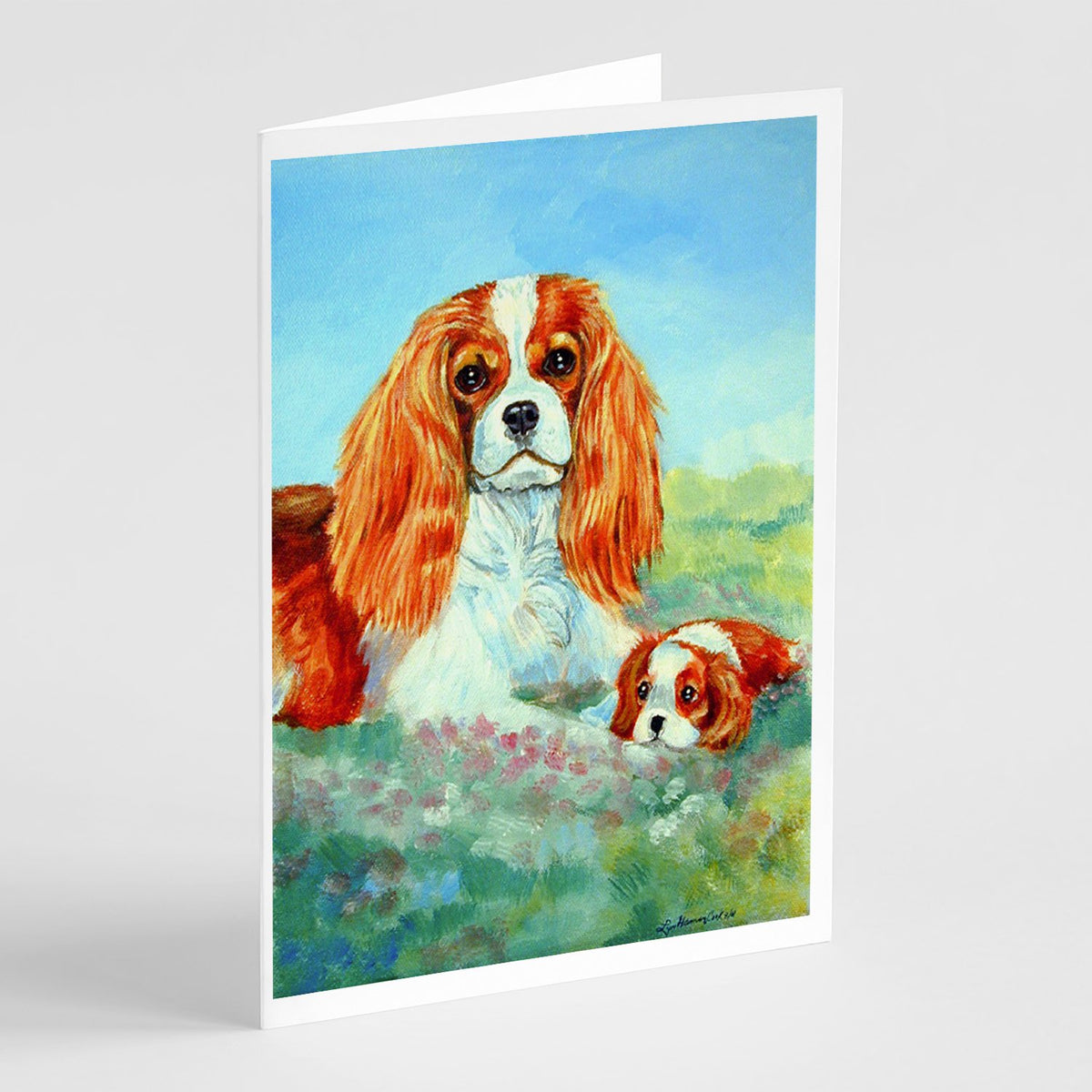 Buy this Cavalier Spaniel Momma&#39;s Love Greeting Cards and Envelopes Pack of 8